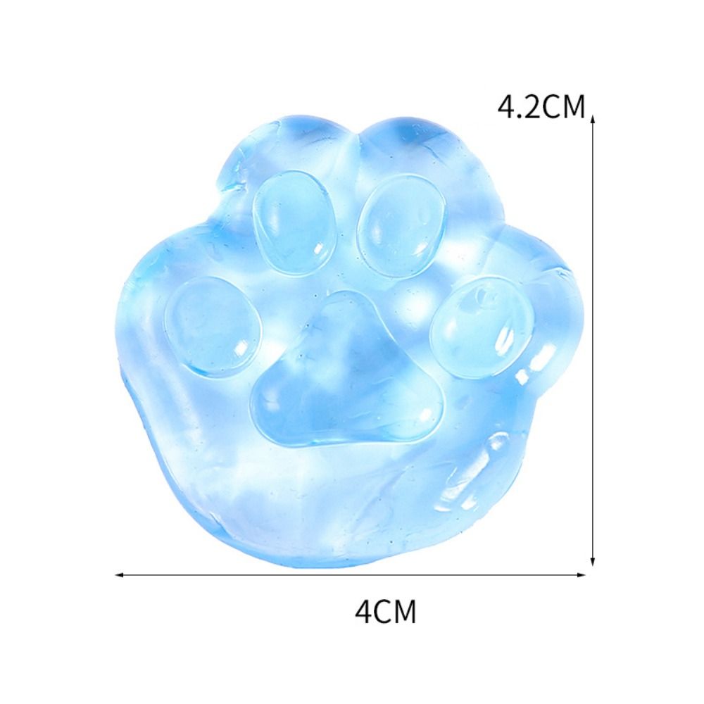 Funny Transparent Squeeze Toy Sparkling Fidget Transparent Cat Claw Toy Creative Simulation Mini Cute Sensory Toys Kids Toys