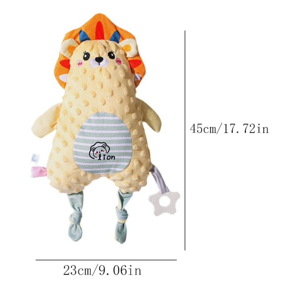 Kawaii Cute PP Cotton Lion Animal Stuffed Toys Lion Rabbit Dinosaur Appease Towel Soothing Toys Plush Stuffed Baby Appease Doll Birthday Gift