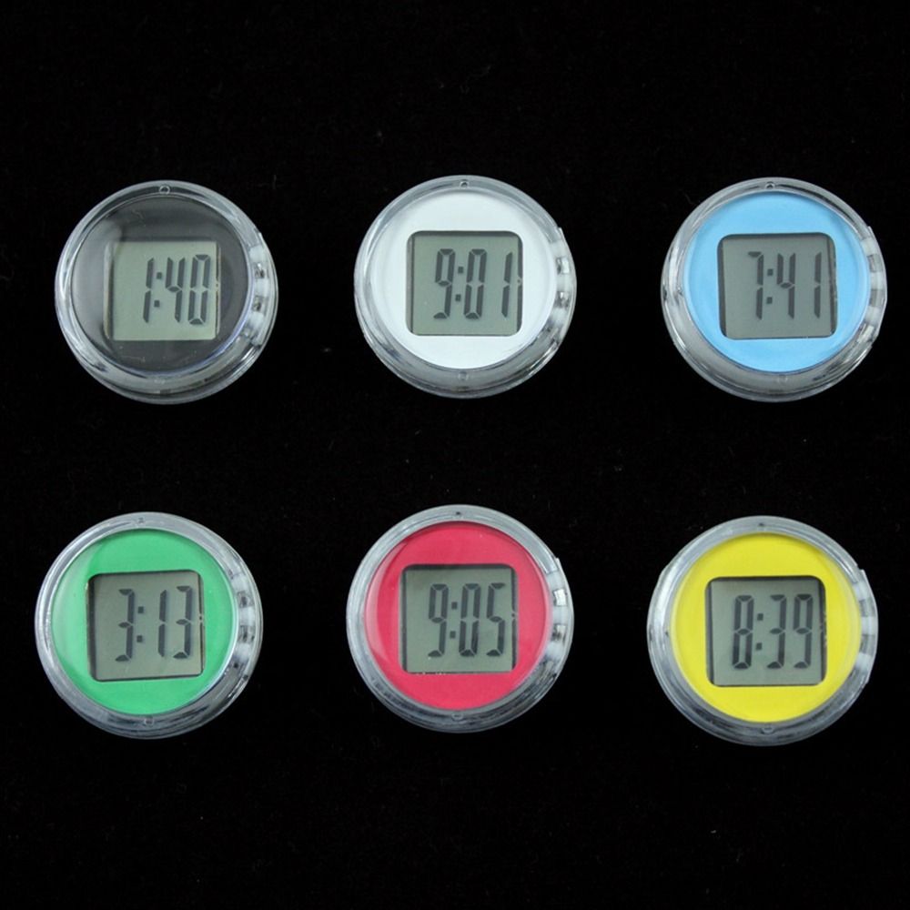 Portable Mini Car Clock ABS Mute Motorcycle Electronic Watch Simple Electronic Car