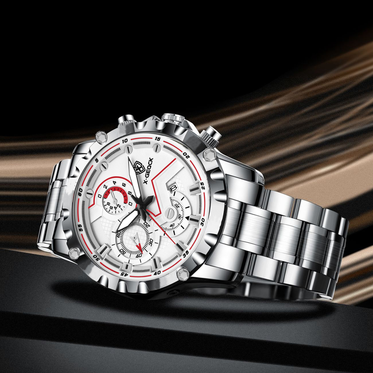 【versatile style】【Very good-looking】Swiss New Style Attractive Men's Watch - Waterproof, Night Light, Date Display, Fashion Automatic Quartz Watch