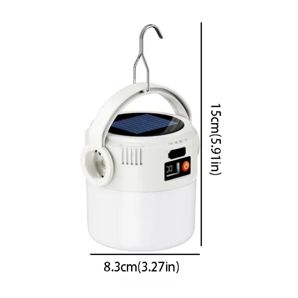 Flashlight Function LED Light Solar Powered Light IP55 Waterproof Ultra Bright Camping Light Multi Functional Rechargeable Hanging Lantern Hiking Tent