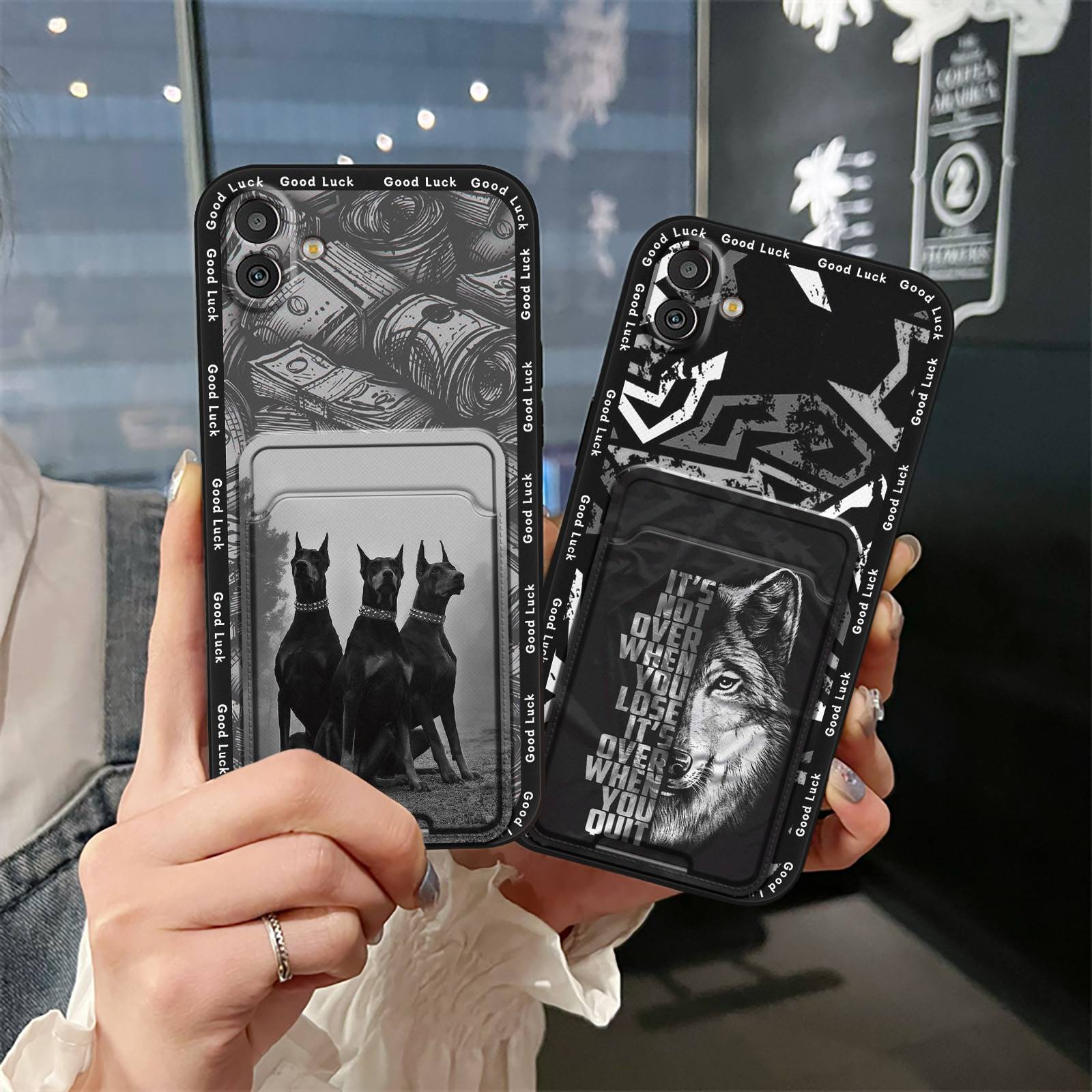 Soft case TPU Phone Case For Samsung Galaxy M13 5G/SM-M136B Shockproof Card sleeve Card slot Graffiti Silicone Durable