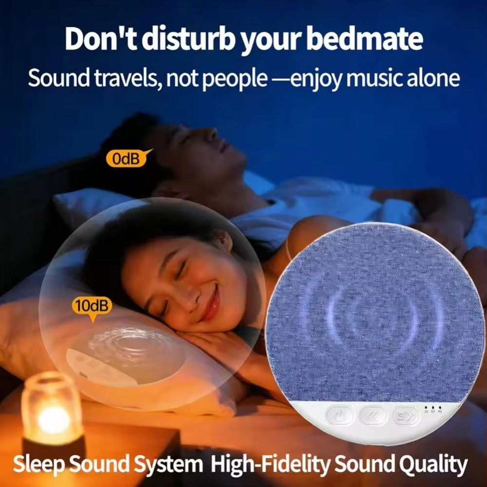 Soundbar Bluetooth 5.4 Under Pillow Bluetooth Speaker Mini Ultra-Thin White Noise Machine Wireless Connection For Better Sleep Sleeping Speaker Sleeping Aid