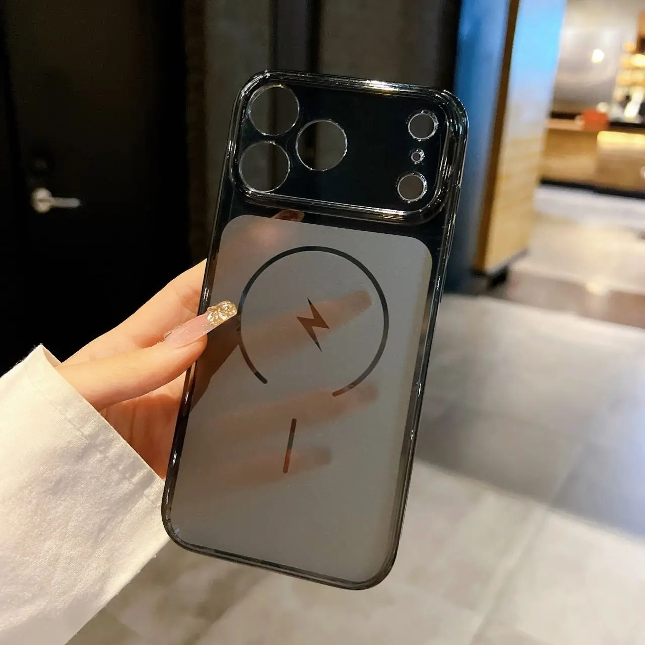 lthmy for OPPO A96 4G Shockproof Lightning Clear Phone Case Cover