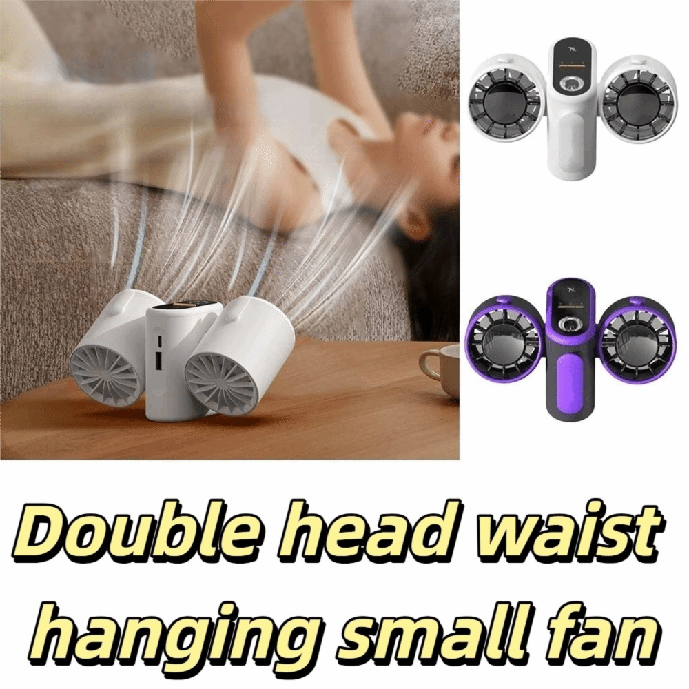 Circulator Fan Heavy Duty Turbo Waist Fan High Power High Airflow Rechargeable Cooling Fan Industrial Grade High Wind Portable Circulator Fan High Temperature Operation
