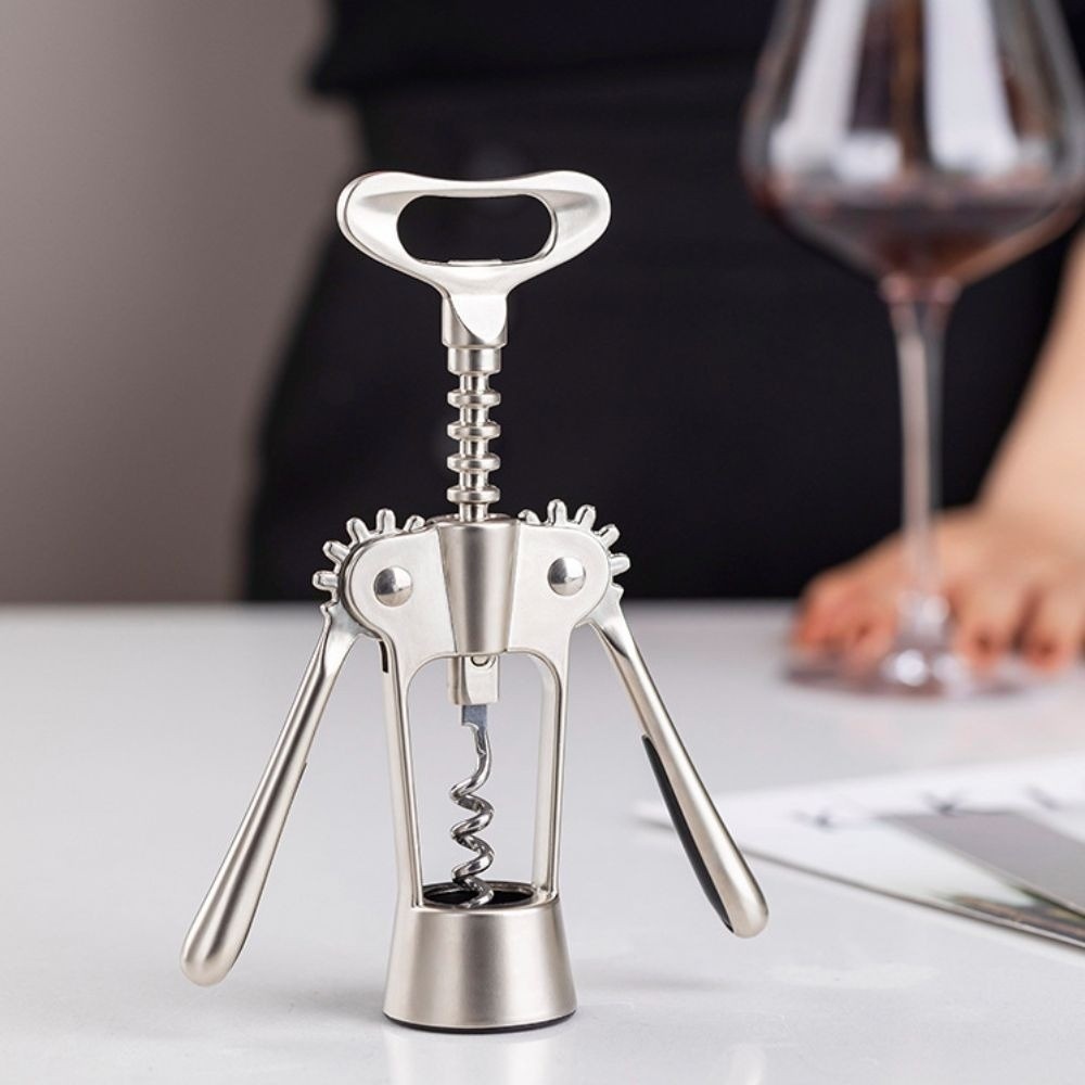 Accessories Zinc Alloy Corkscrew Wing Design Stainless Steel Spiral Bottle Opener High Hardness Labor-saving Cork Remover Household