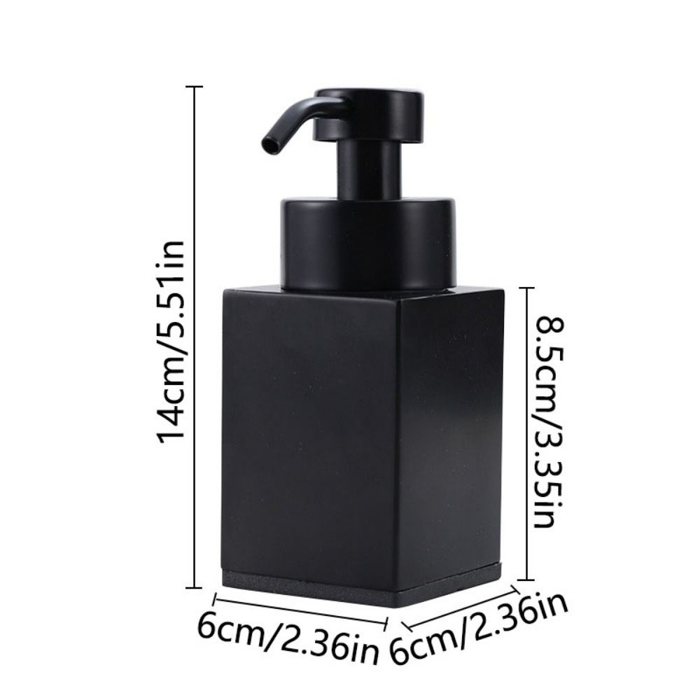 Portable Square Stainless Steel Foaming Bottle Leak Proof Refillable Hand Sanitizer Jar Rust-Proof Press Type Foaming Soap Dispenser Household