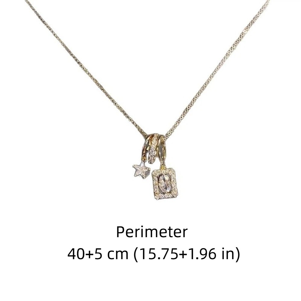 Creative Charm Pendant Necklace Decoration Exaggerated Vintage Tassel Necklace Alloy Collarbone Chain Girls