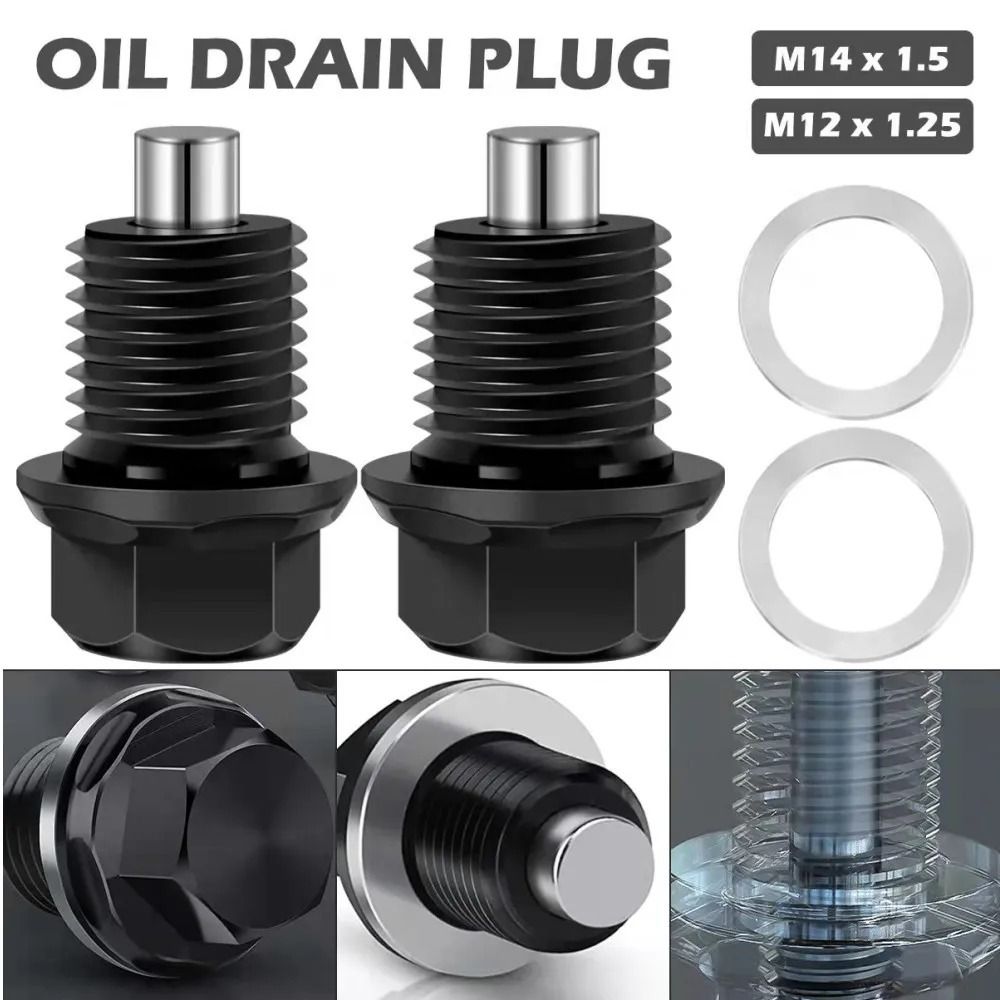 High Quality Aluminum Magnetic Oil Drain Plugs M12/M16/M20 Magnetic Engine Drain Nut Bolt Engine Smooth Sump Nut Screw Universal Car