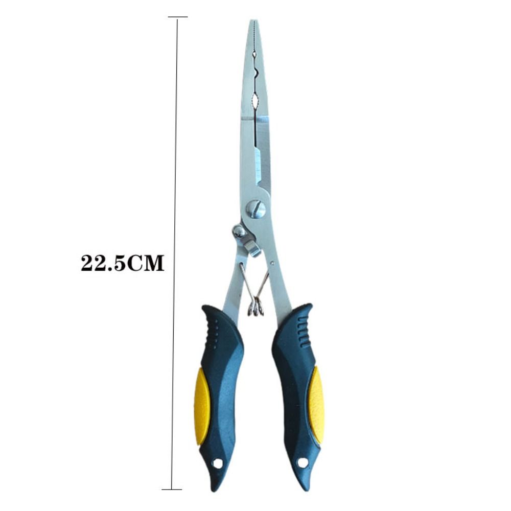 11.8in Multifunctional Luya Pliers Stainless Steel Fishing Pliers Fishing Accessories Fish Mouth Pliers Hook with Handle