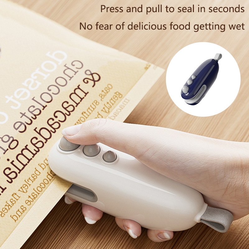 Sealing Machine Rechargable 2 In 1 Bag Mini Heat Sealer Storage Bag Plastic Package Snack Sealer Handheld Heat Sealer For Food CF8