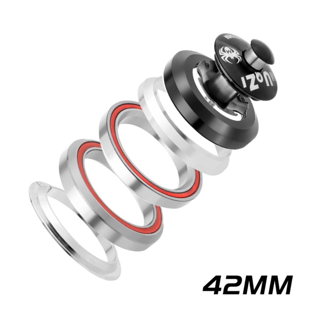 Bicycle Accessories 42mm Road Bike Headset 28.6mm Straight Fork /8 Threadless Double Bearing Headset Waterproof Anti-sand Semi-Integrated Headset MTB