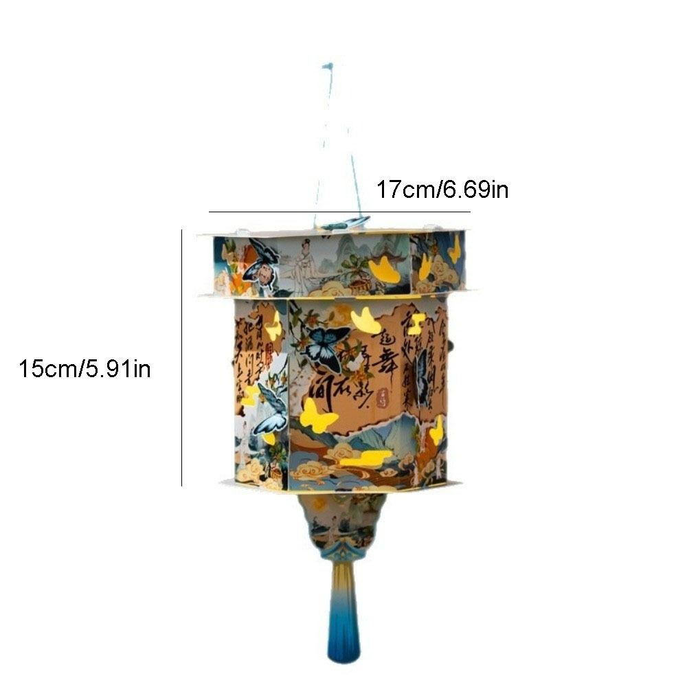 DIY Material Bag Paper Mid-Autumn Festival Lantern Glowing Removable DIY Craft Material Kit Lightweight Chinese Style Handheld Lantern Gift