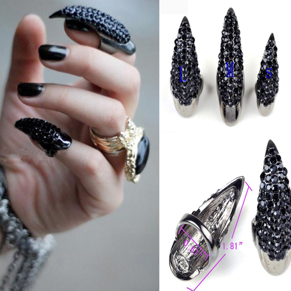 Punk 1pcs New Brand Cool Rock Eagle Claw Hook Ring Finger Nail Exquisite Gothic Punk