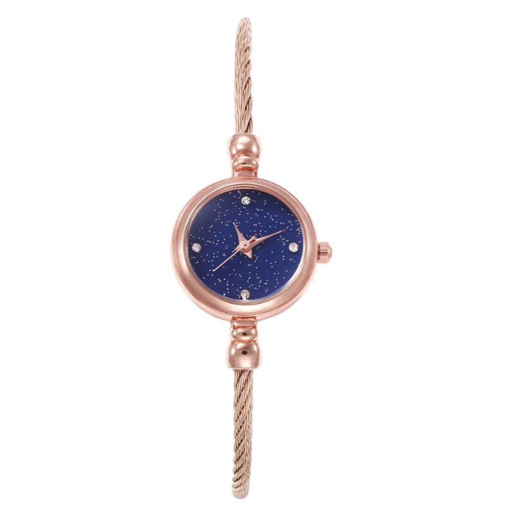 【New Trend】Women's Alloy Bracelet Watch Retro Style Small Fresh Student Watch Popular Waterproof Starry Sky Small Dial Delicate Bracelet