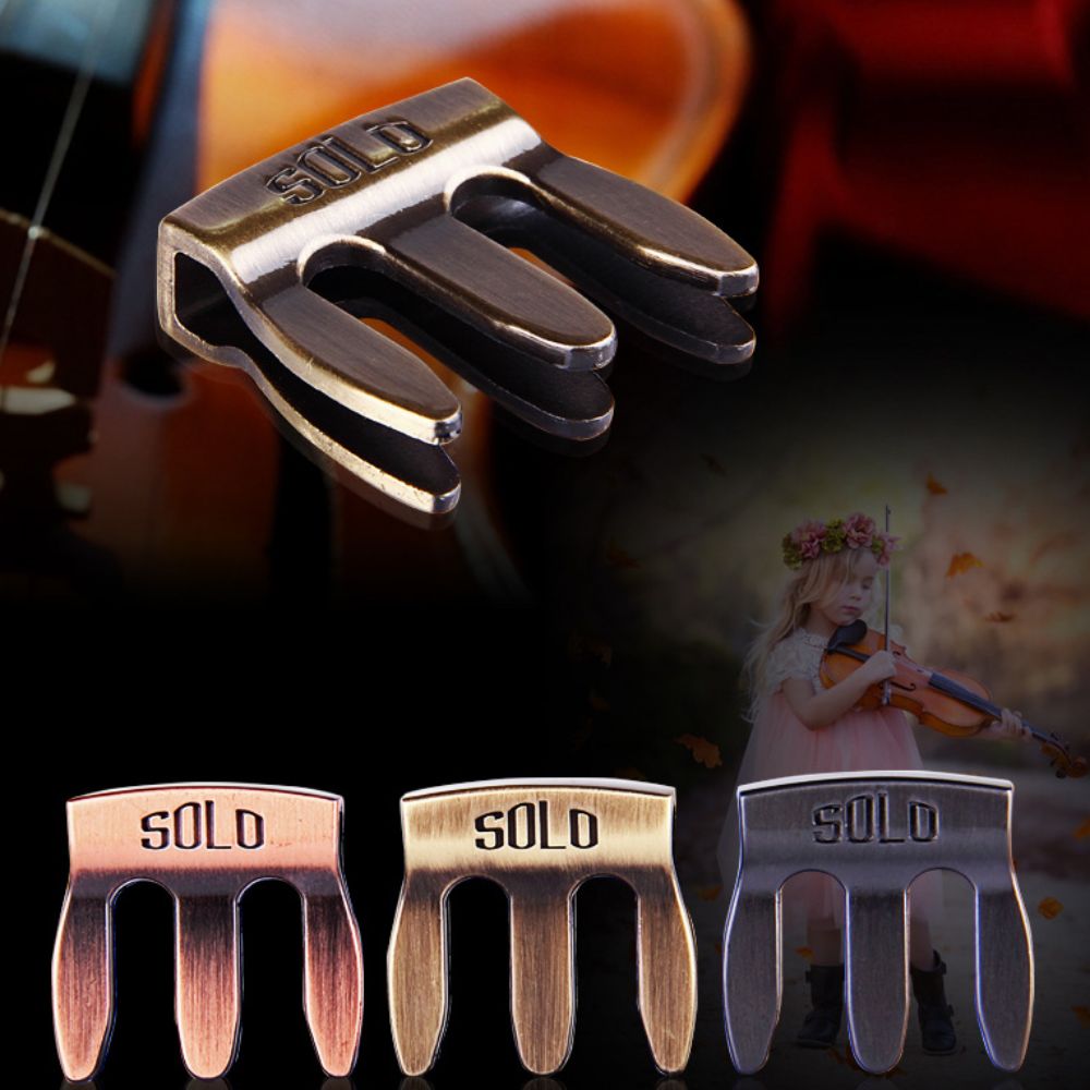 Violin Accessories Metal Violin Mute Easy to Carry Aluminum Alloy Violin Mute Sturdy Durable Violin Muffler Daily Practice