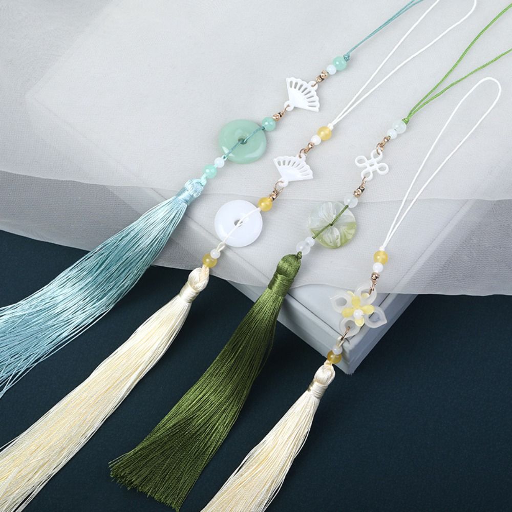Trendy Imitation Hanging Imitation Lotus Pendant Jewelry Accessories Beads Hanfu Tassel Pendant Classical DIY Crafts Antique Pendant Gift