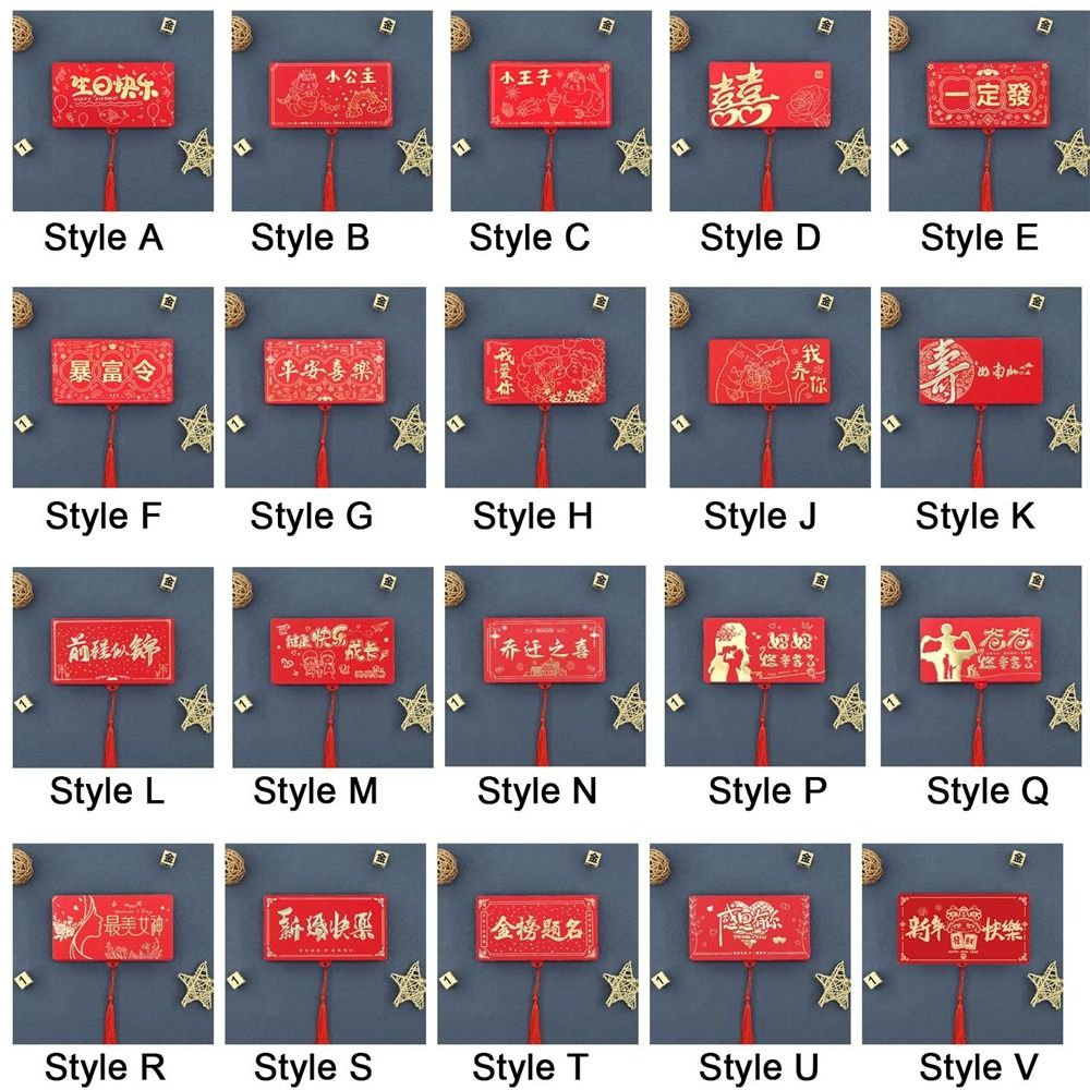 Creative Paper Folding Red Envelope Chinese Style 10 Card Positions Red Packet Traditional Large Capacity HongBao Children Gifts