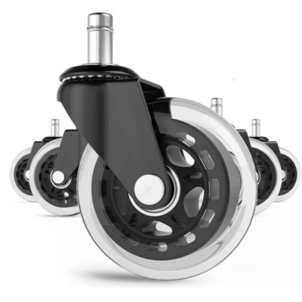 5PCS New PU Office Chair Caster Wheel Mute Swivel Wheel Replacement Rubber Caster 2.5 inch/ 3 inch Furniture Hardware Universal Wheel Home Office Chair