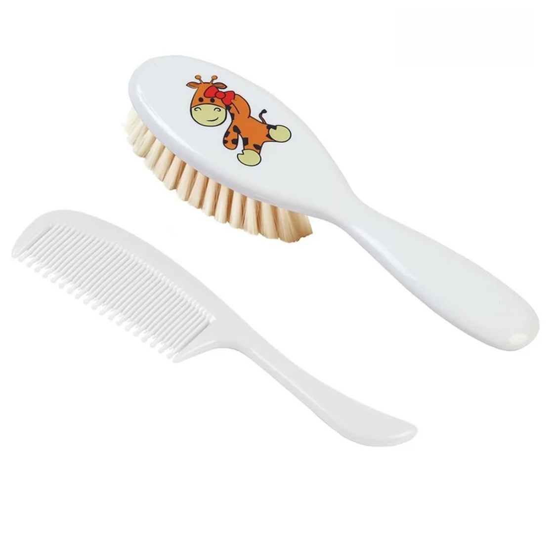 Mumlove Infant Baby Comb and Hair Brush Set A063 - Soft Bristle Brush & Gentle Comb for Newborns and Toddlers, Safe Scalp Care for Babies