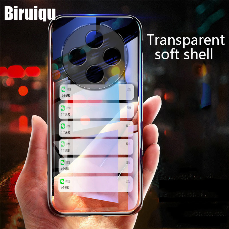 Biruiqu For Tecno Spark 30 Back Cover Soft Casing Transparent TPU Simple Case Covers
