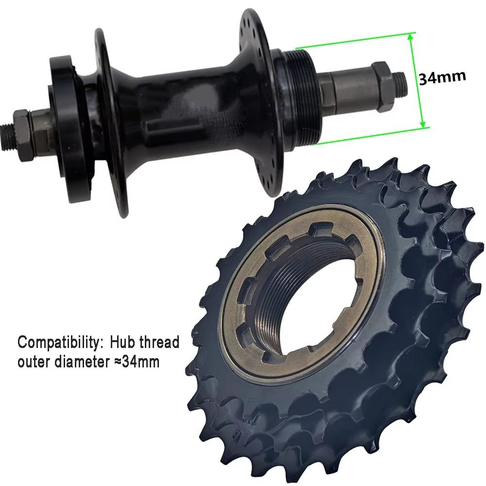Folding Bike 18 21 24T 3 Speed Freewheel Replacement High Strength Bicycle Flywheel Black Steel Cycle Freewheel Bike Parts