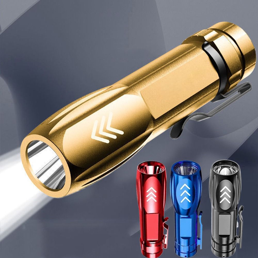 Practical Waterproof Mini LED Flashlight Rechargeable High Bright Emergency Torch Handheld Portable Long Range Lantern Outdoor