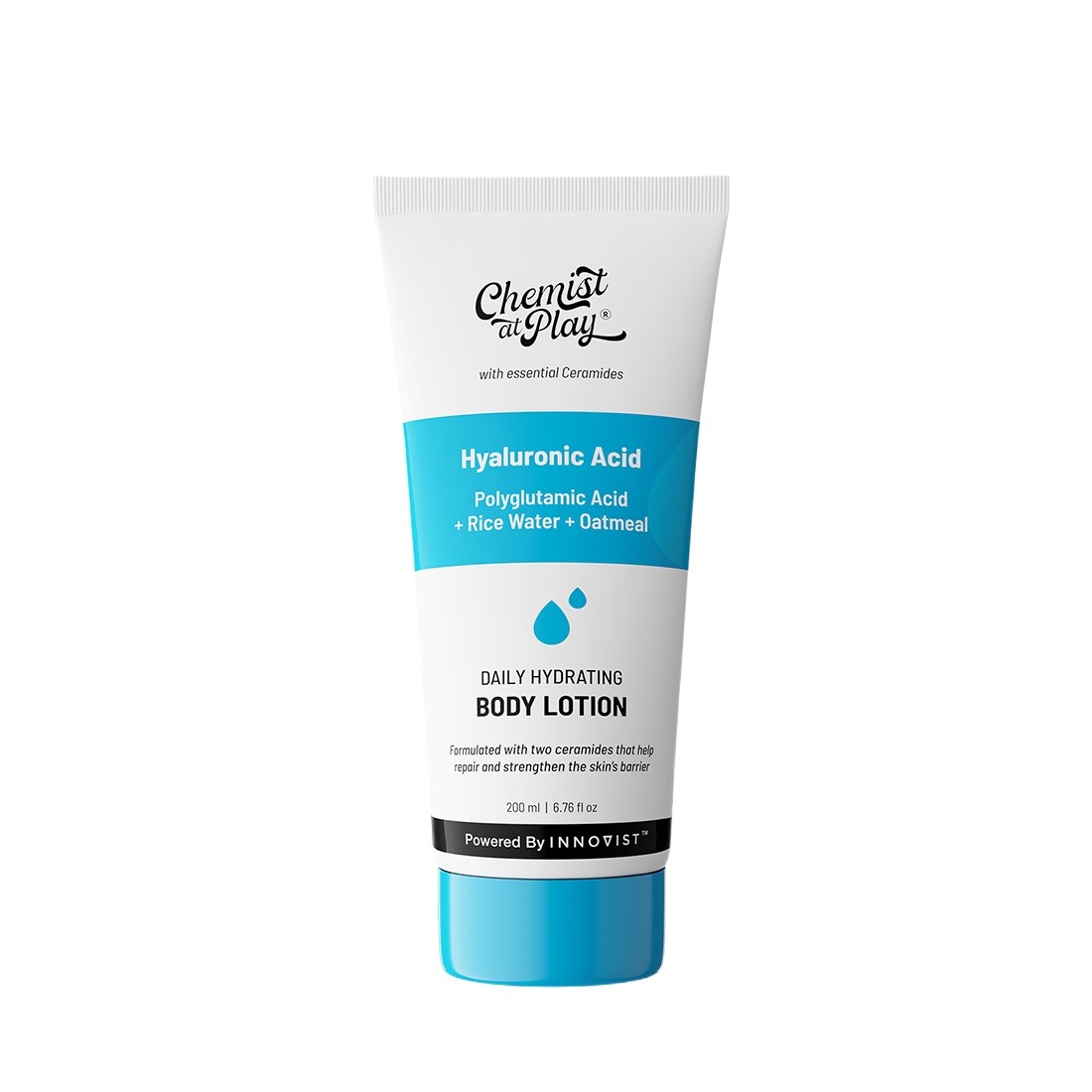 Chemist at Play Hydrating Body Lotion with Rice Water & Hyaluronic Acid for Deep Moisturization | All Skin Type | Hydrate Dry and Flaky Skin | Vegan & Cruelty-Free | 200 ml