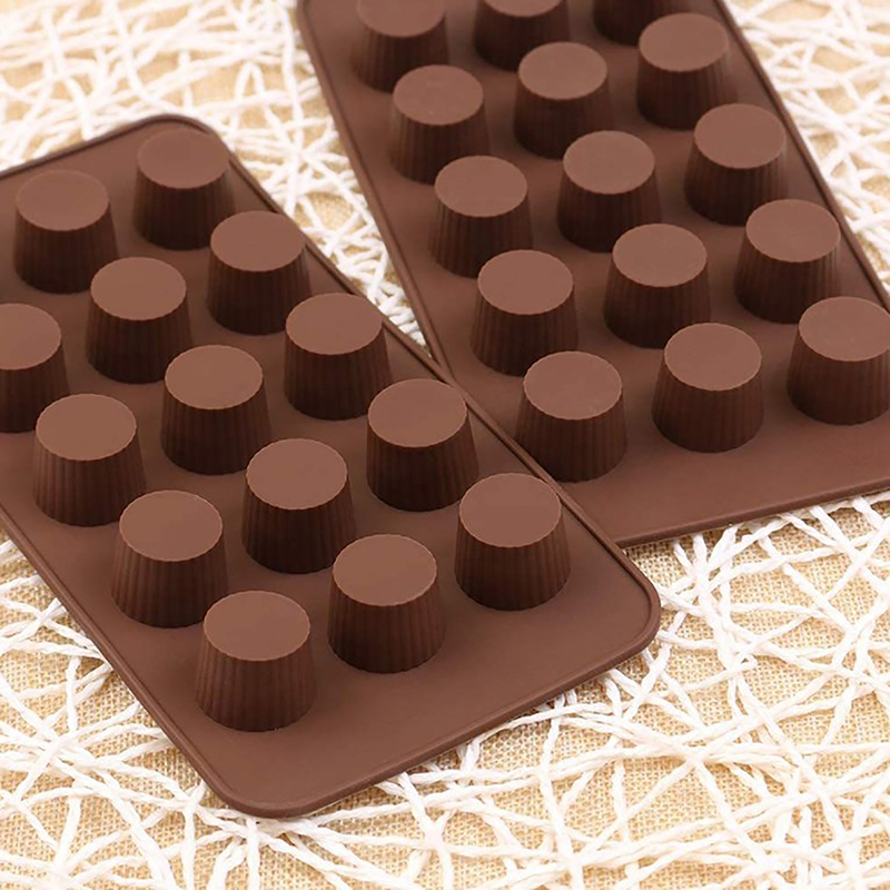 1PC Silicone Mold Candy Chocolate Mould Baking Pan Jello Peanut Butter Cup Pastry Cake Decorating Tool Kitchen Accessories CF8