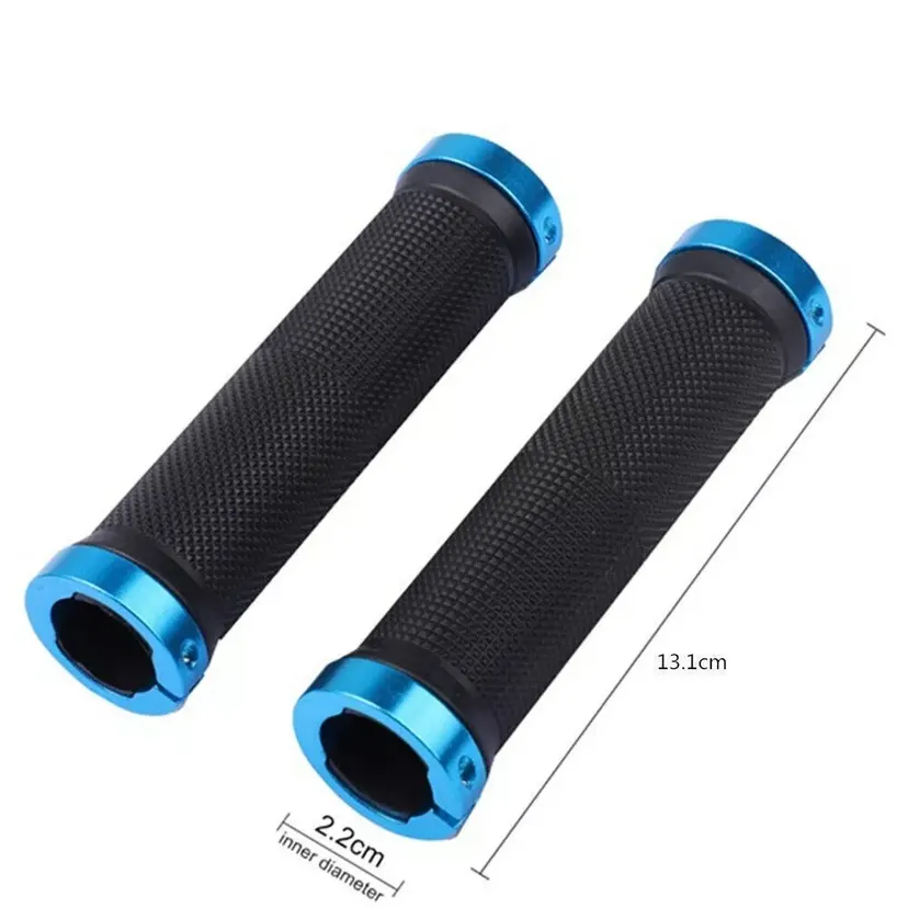 Practical Aluminum Alloy Bicycle Grips Non-slip Bilateral Lock Bicycle Handlebar Grips Bike Accessories Shockproof Handle Bar Grips Outdoor Sports