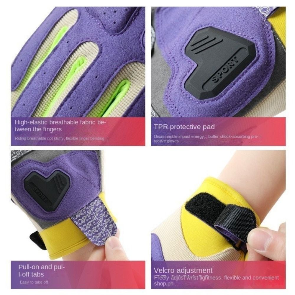 Sturdy Full Finger Outdoor Sports Gloves Wear-resistant Non-slip Cycling Gloves Breathable Shock-absorbing Climbing Gloves Man