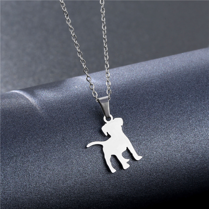 Yuanyan 316L Stainless Steel 2024 New Silver Color Cute Animal Dog Paw Necklaces Pendants Women Stainless Steel Jewelry