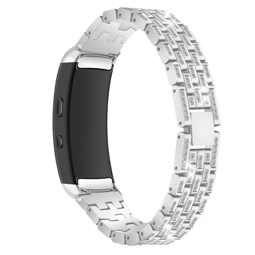 【New arrival】For Samsung Gear Fit 2 Fit2 PRO SM-R360 Watch Bands Accessories Crystal Rhinestone Diamond Stainless Steel Metal Watch Bands