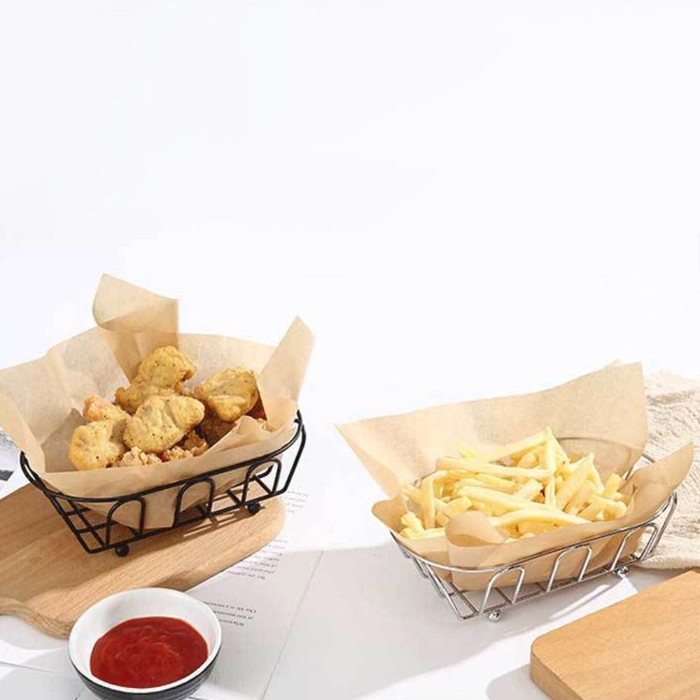 Reusable Carbon Steel French Fries Basket Mini Reusable Food Frying Basket Rust-proof Snack Bucket for Kitchen