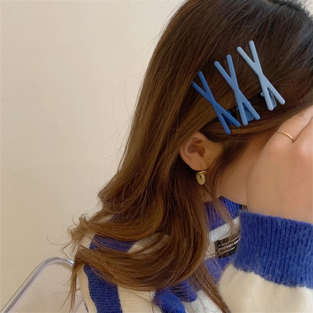 Sweet Cute Stylish Headdress Barrettes Metal New Headwear Candy Color Hair Side Clips Women Hairpins Clips Sets Small Duckbill Clips Girls Hair Clips