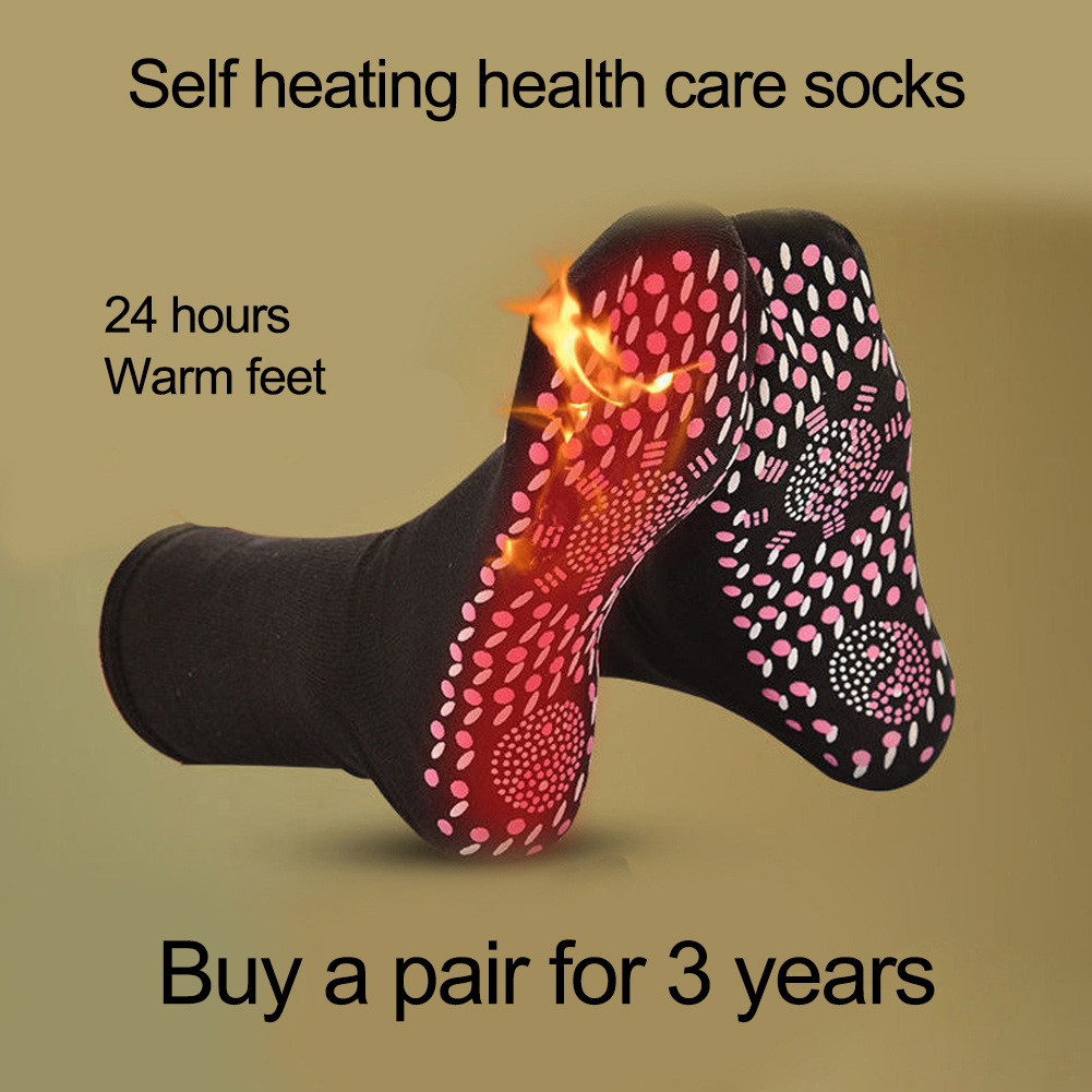 Yuanyan 1 Pair Acupressure Socks Foot Massage Cotton Illustration Acupuncture Points Socks Health Care Socks for Women Men