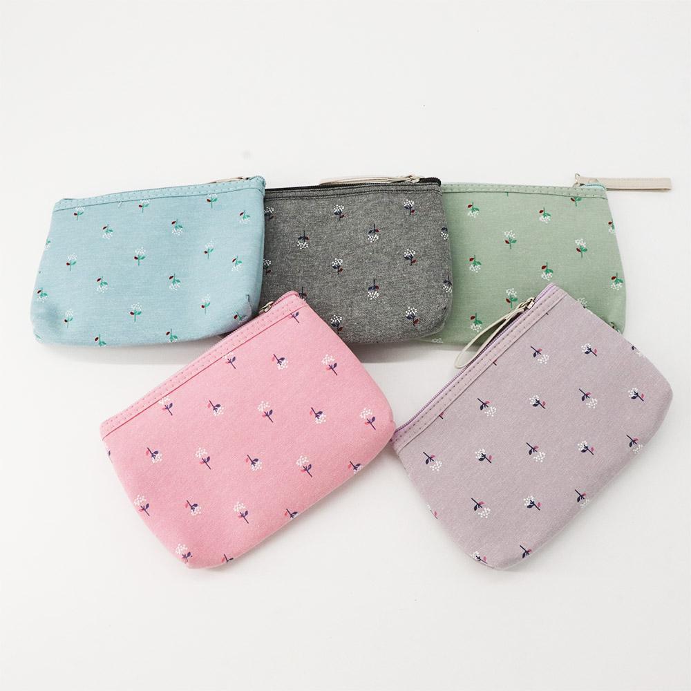 Fashion Simple Coin Pocket Travel Washing Bag Multifunctional Canvas Cosmetic Bag Rectangle Storage Bag Small Coin Purse Toiletry Organizer Purse