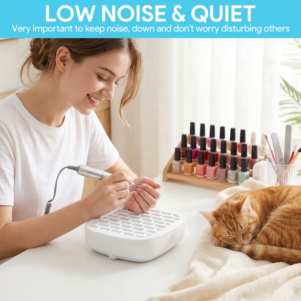 Mini -powered Nail Dust Vacuum Compact with Strong Suction Nail Art Dust Collection Machine Multi-colors Fan Designed Nail Dust Remover for Nail Technicians