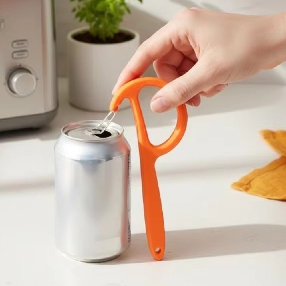 Portable 3D Printed Manual Can Opener Ergonomic Handle Non-Slip Can Opening Tool Plastic Effort-Saving Jar Remover Restaurant