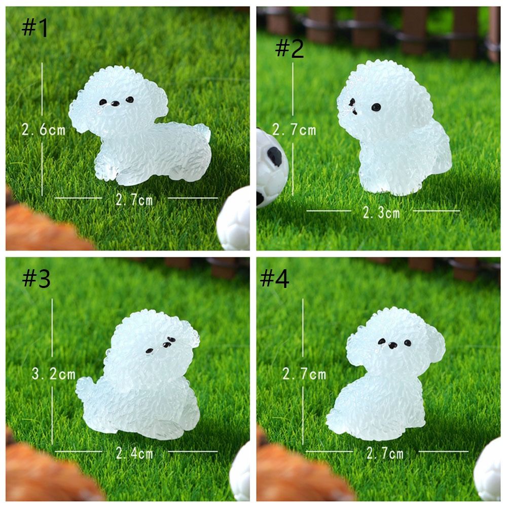 Creative Resin Cute Dog Figurines Miniatures Cartoon Handmade Animal Figurines Funny Realistic Micro Landscape Ornaments Balcony