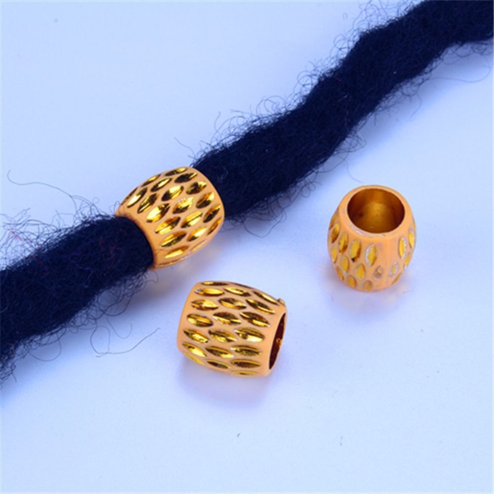 30pcs/set DIY Plastic Large Hole Barrel Beads Multicolor Vintage Dreadlocks Loose Beads Charms Hip-hop Hair Braid Tubes Daily