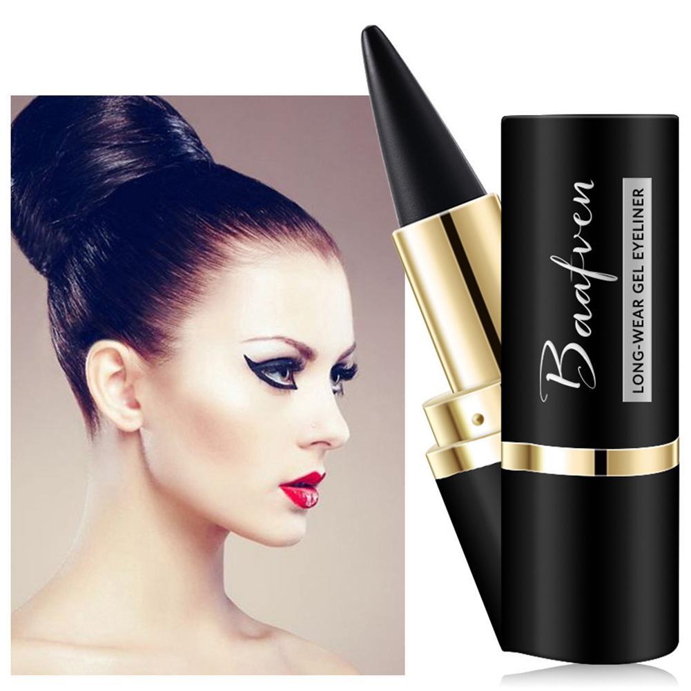 Wenefang Fashion 1pc Black Waterproof Eyeliner Cream Long-lasting Easy Drying Gel Eyeliner Pen Matte Quick Makeup Wear Cosmetic Eye To Liner A5v8