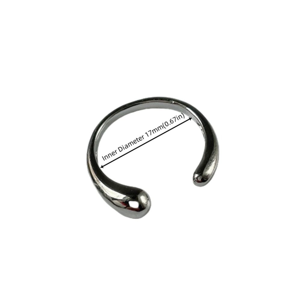 Fashion Elegant Stainless Steel Ring Water Shape Twined Metal Opening Ring Solid Color Women Accessory Index Finger Rings Daily