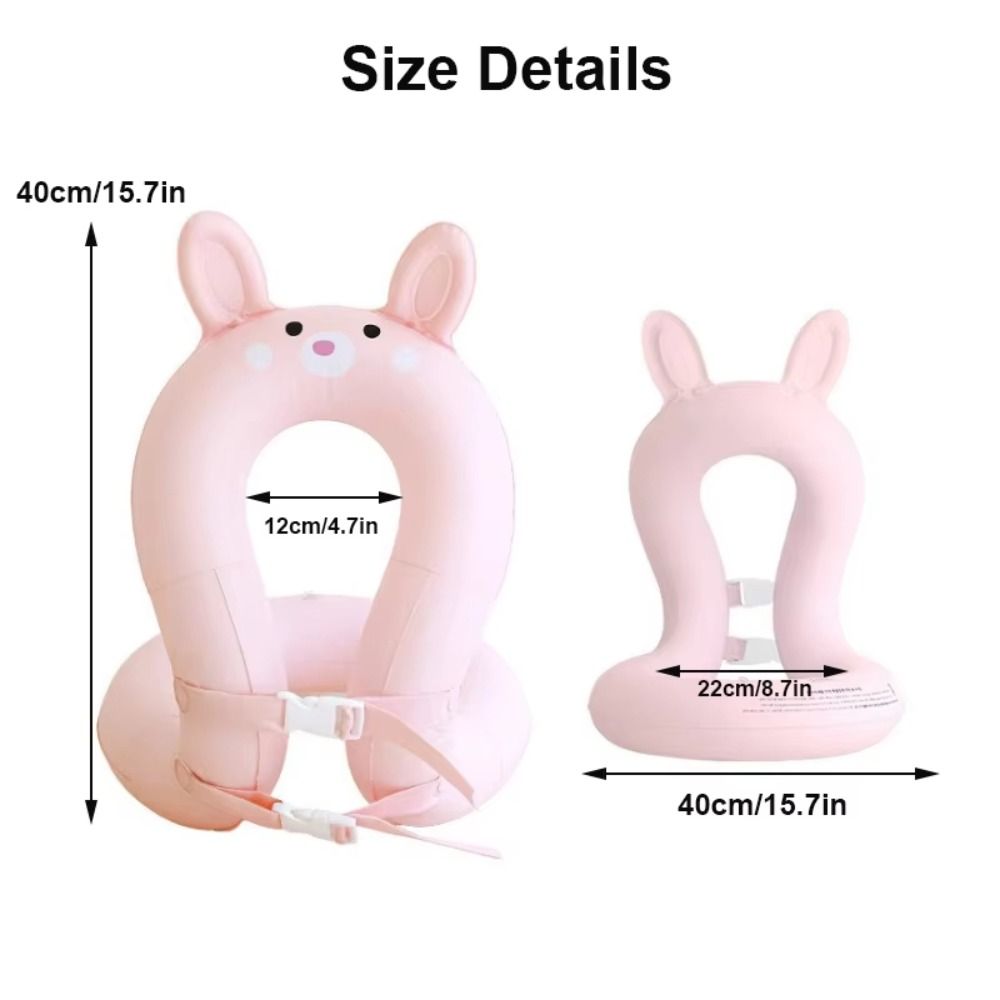 Boys Girls Safety Buckle Inflatable Swimming Vest Buoyancy Armbands PVC Material Children's Swimming Float Adjustable Cute Inflatable Swim Ring Summer
