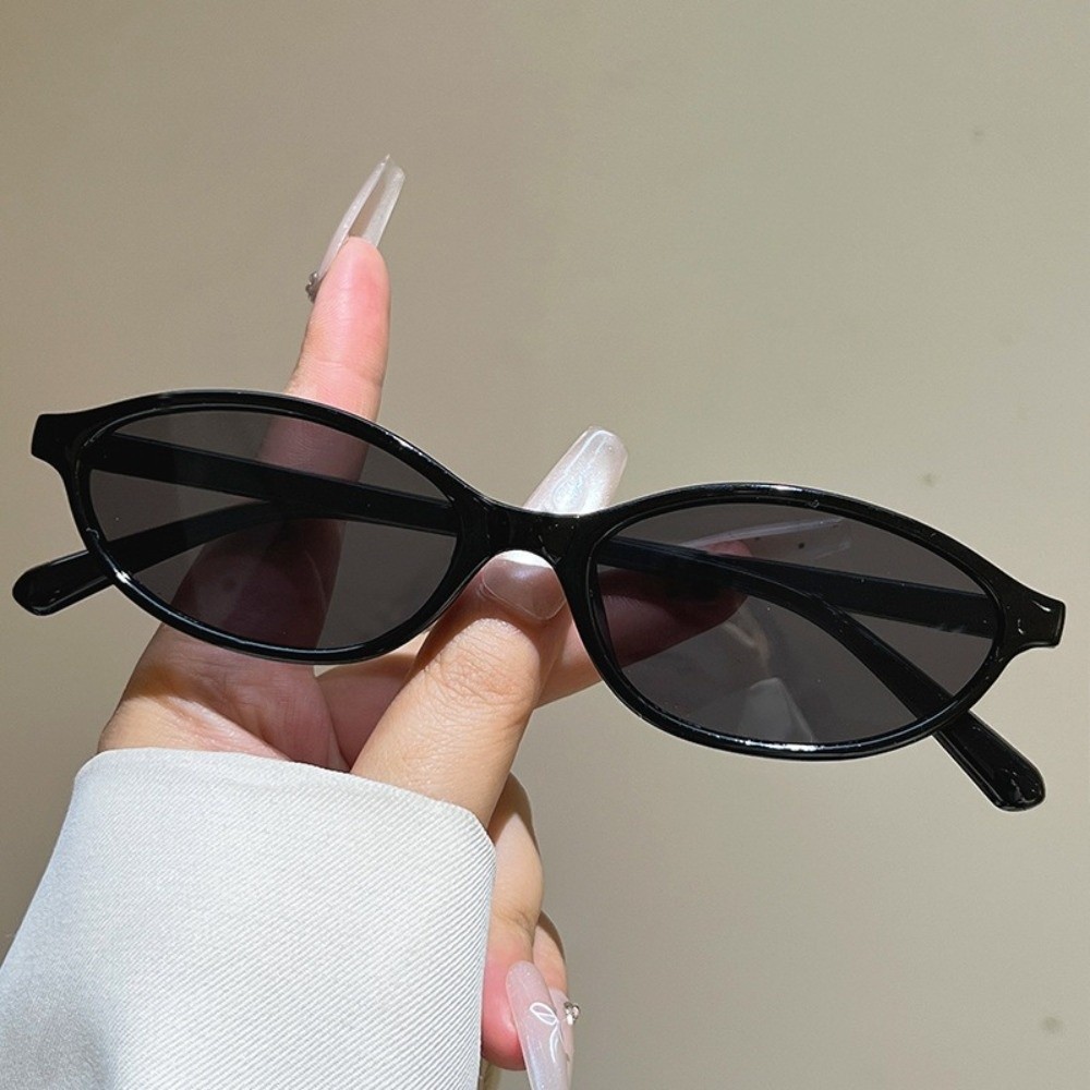 New UV Protection Sun Glasses Oval Frame Outdoor Street Photography Shades Small Frame Cycling Eyewear Women