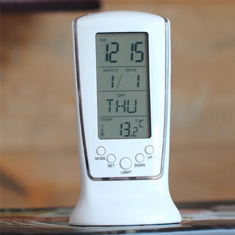 【New arrival】Alarm Clock Digital Calendar Temperature LED with Blue Back light Electronic Calendar Display Led Clock With Time
