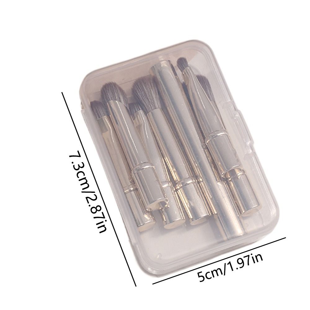 Essential Detachable Mini Travel Makeup Brushes Set 6Pcs Brushes Double Ended Portable Cosmetic Brushes Set Multifunctional With Box eyeshadow brush Cosmetic Application