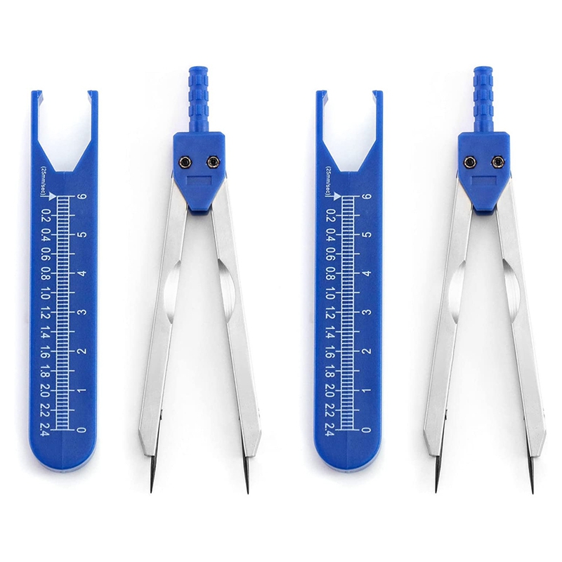 NAMUNY EKG ECG Caliper Electrocardiogram Divider, 2 Pack Measuring Tool ECG Calipers for Electrocardiogram Drafting Divider