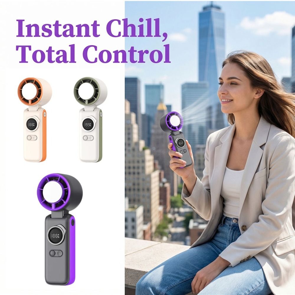 Hand Fan 199 Gear Semiconductor Cooling Fan Multi-Speed Adjustable Speed Refrigeration Fan Portable Design Semiconductor Ice Handheld Fan Outdoor Activities