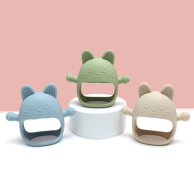 Wenefang Fashion Baby Silicone Teether Gloves Pacifiers Kids Teething Toys Newborn Dental Care Gums Anti-Eating Hand Molar Stick Baby Items
